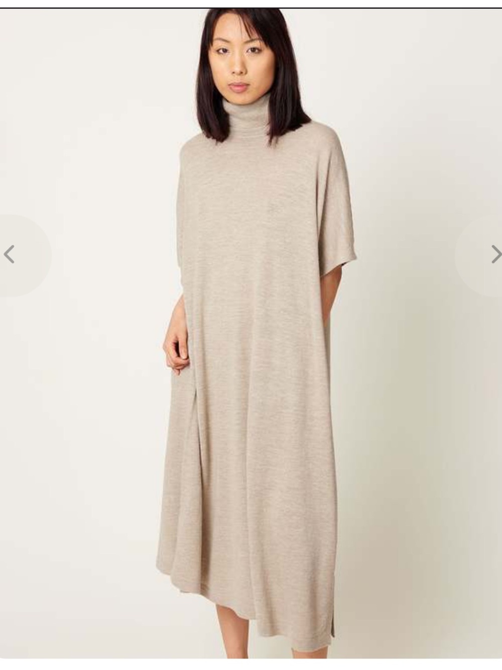 Lauren Manoogian Turtleneck Caftan Dress in Clay Flax